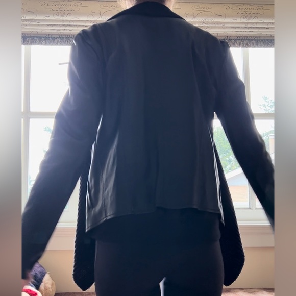 Black Faux Leather Jacket - Picture 3 of 5